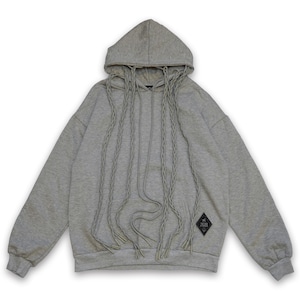 T.C.R DRAW CODE HOODIE - GRAY