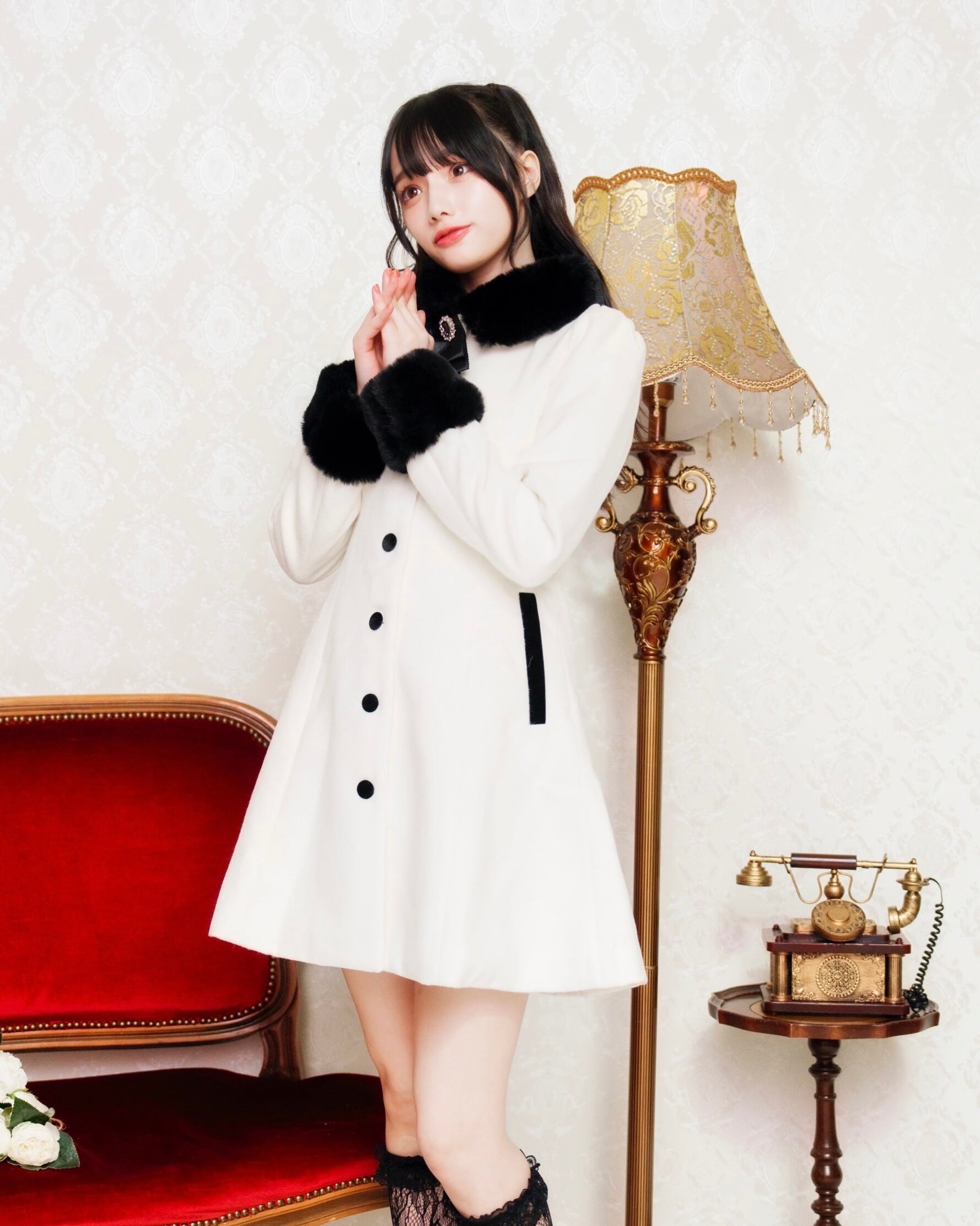 【ManonMimie】Classic A-Line Ribbon Coat | Manon Tokyo