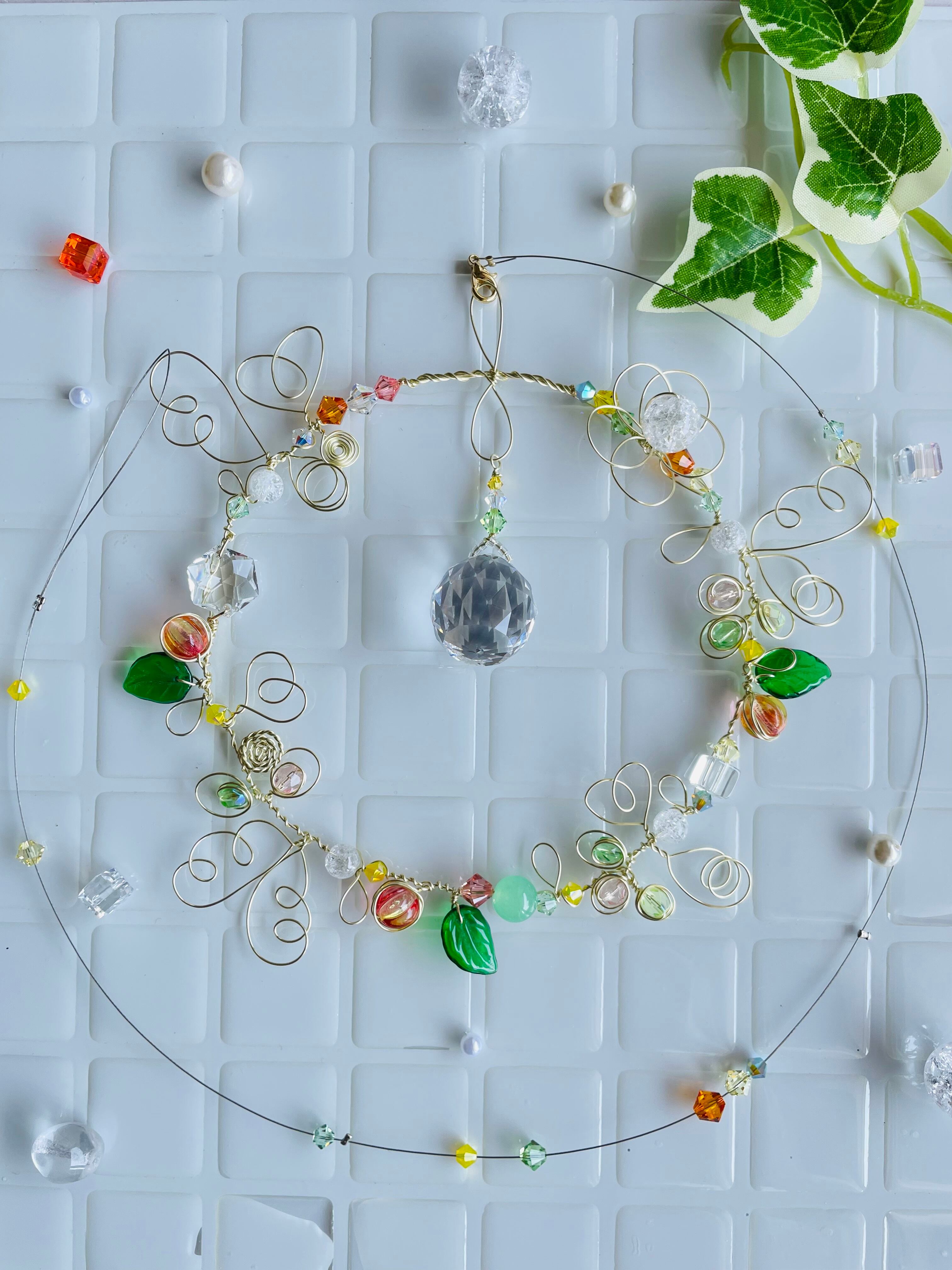 サンキャッチャー♡ハンドメイド「Swarovski✧︎トゥルーリーインラブ