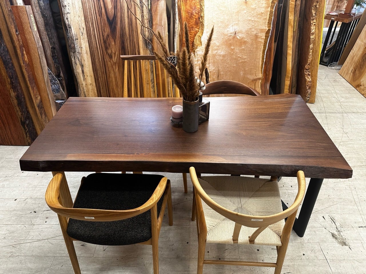 OUTLET】ウォールナット_1600×750-660×53_新宿店_テーブル天板