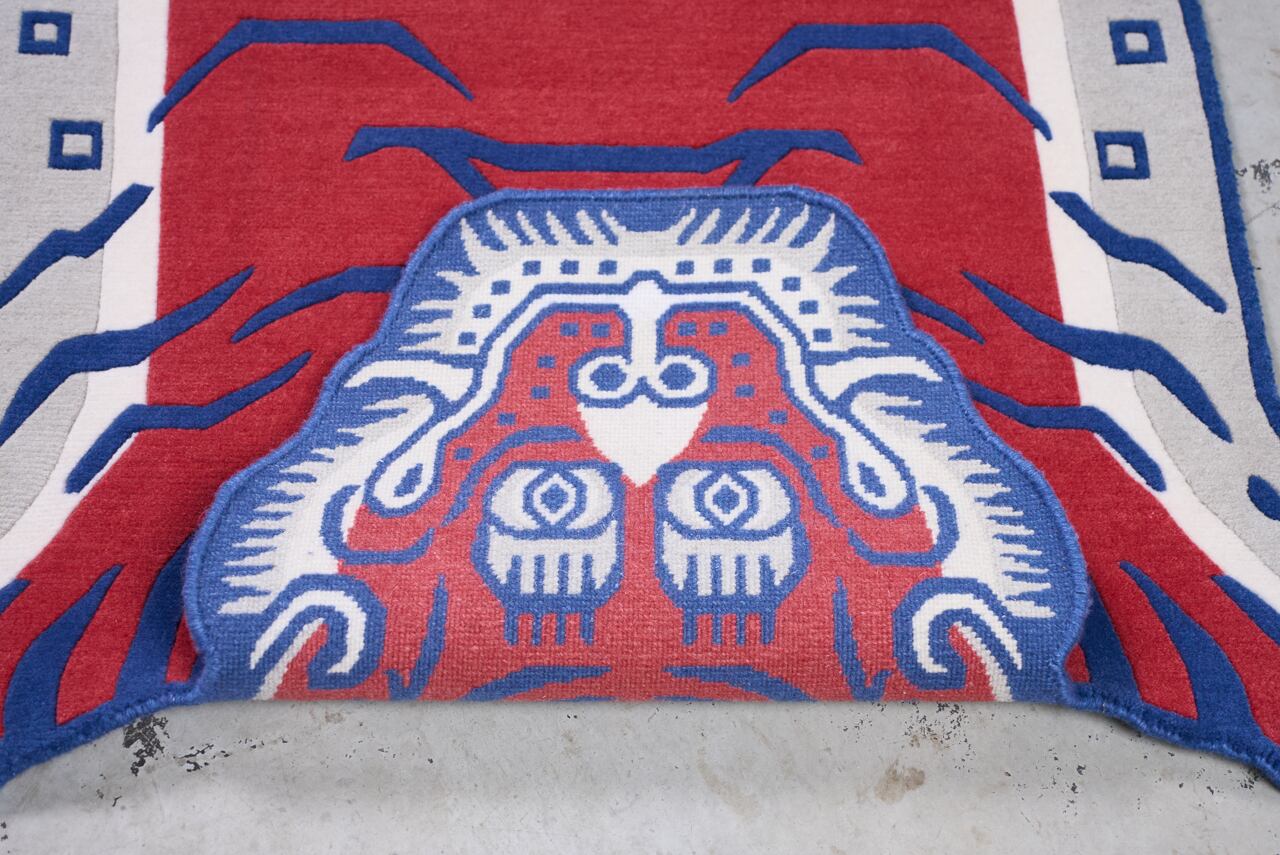 ヤクの毛　カーペット　ネパール Tibetan Tiger Rug 《Lサイズ•ウール・オリジナル3・ブレイブリーオブ