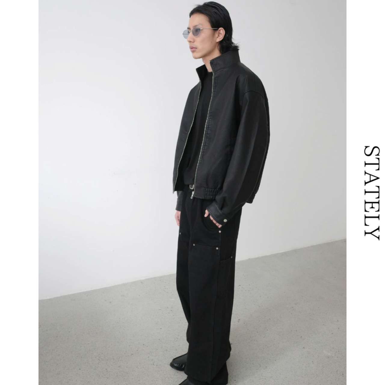 Stand Collar PU レザージャケット_O95・画像6