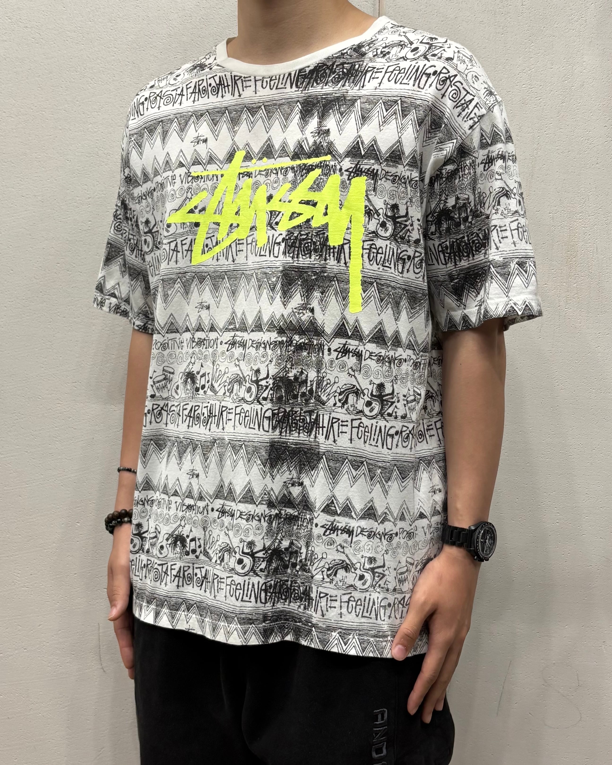 h*0様 old stussy 激レア　トムトムシリーズ 00's old stussy × RESONATE GOOD ENOUGH Tom Tom Tee “総柄