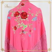 フラメンコ 衣装 シージョ ピキージョ ピンク系 レッド系 グリーン系 ピンク フレコ フリンジ トライアングル 三角形 ステージ レディース