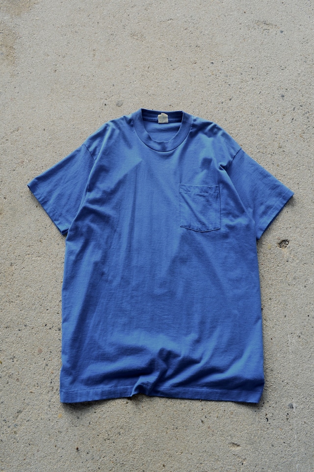 FRUITS OF THE LOOM 1980's 50/50 Pocket Blank Old Tee Made in USA Selvedge Pocket Single Stitch フルーツオブザルーム 80s USA製 シングルステッチTシャツ 無地 耳付きポケット