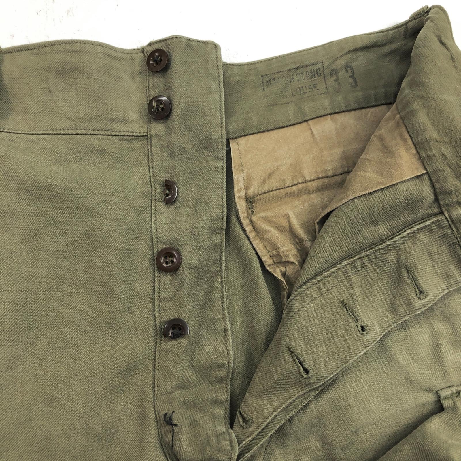 FRENCH ARMY フランス軍 50年代 M-47 カーゴパンツ 前期型 オリーブ