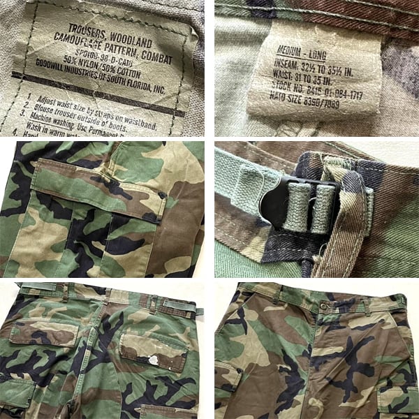 1点物◇実物アメリカ軍ビンテージ90s迷彩柄カーゴパンツ古着メンズM
