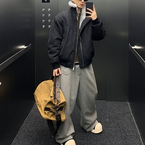 フェイクファー付きミリタリーブルゾン　1077