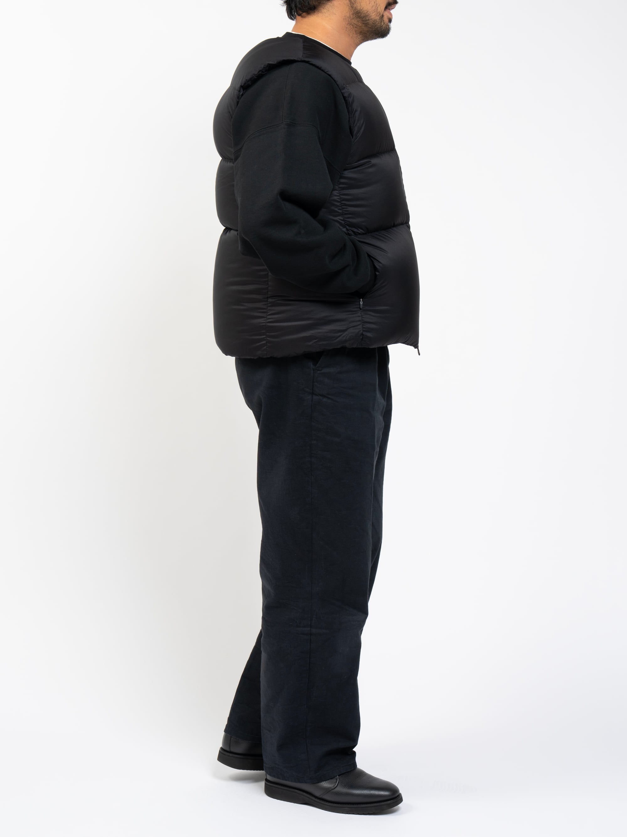 Collarless Goose Down Vest | OVY