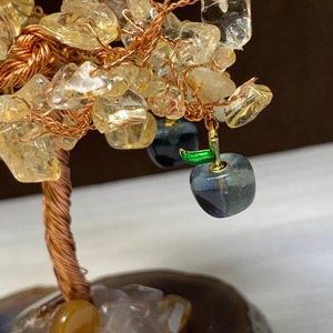 限定品・りんごがなる天然石ツリー・シトリン