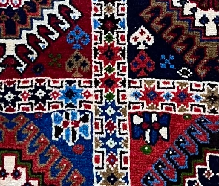 65x96cmペルシャ手織りヤラメ絨毯(069)ギャッベ・マット・じゅうたん 65x96cmペルシャ手織りヤラメ絨毯(069)ギャッベ・マット・じゅうたん