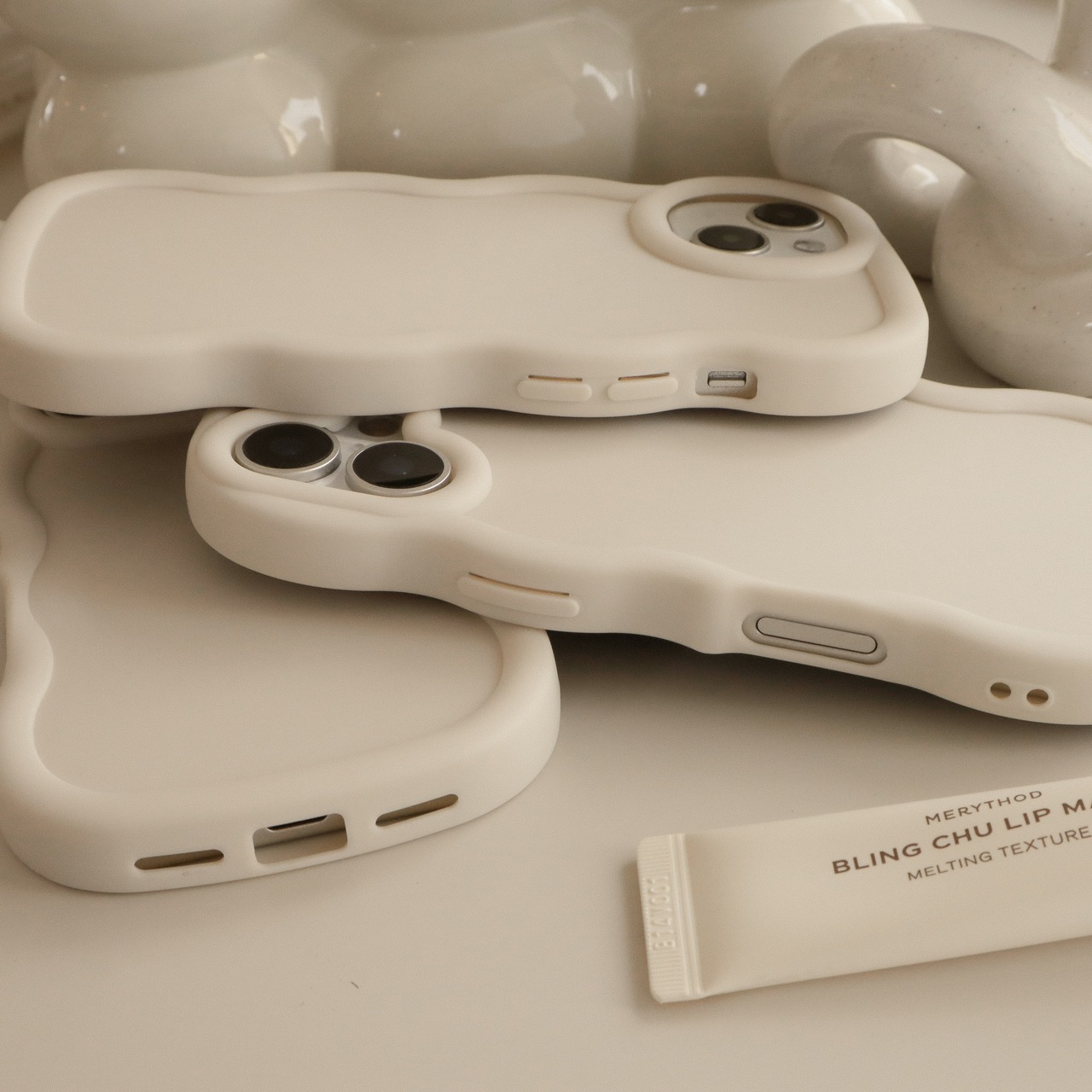 ［ phone case ］white wave