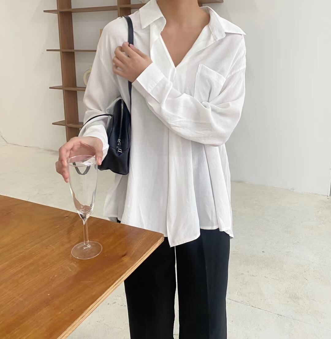 スキッパーとろみシャツ　AJ2205-611