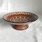 フルーツスタンド　コンポティエ　陶器　ブルガリア製　トロヤン焼き　 16twb21