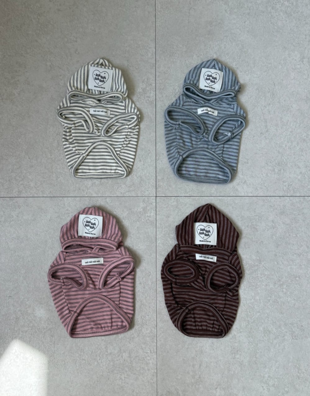 Sleeveless/予約【tak!tak!tak!tak!】Haze Stripe Hoodie (4color)