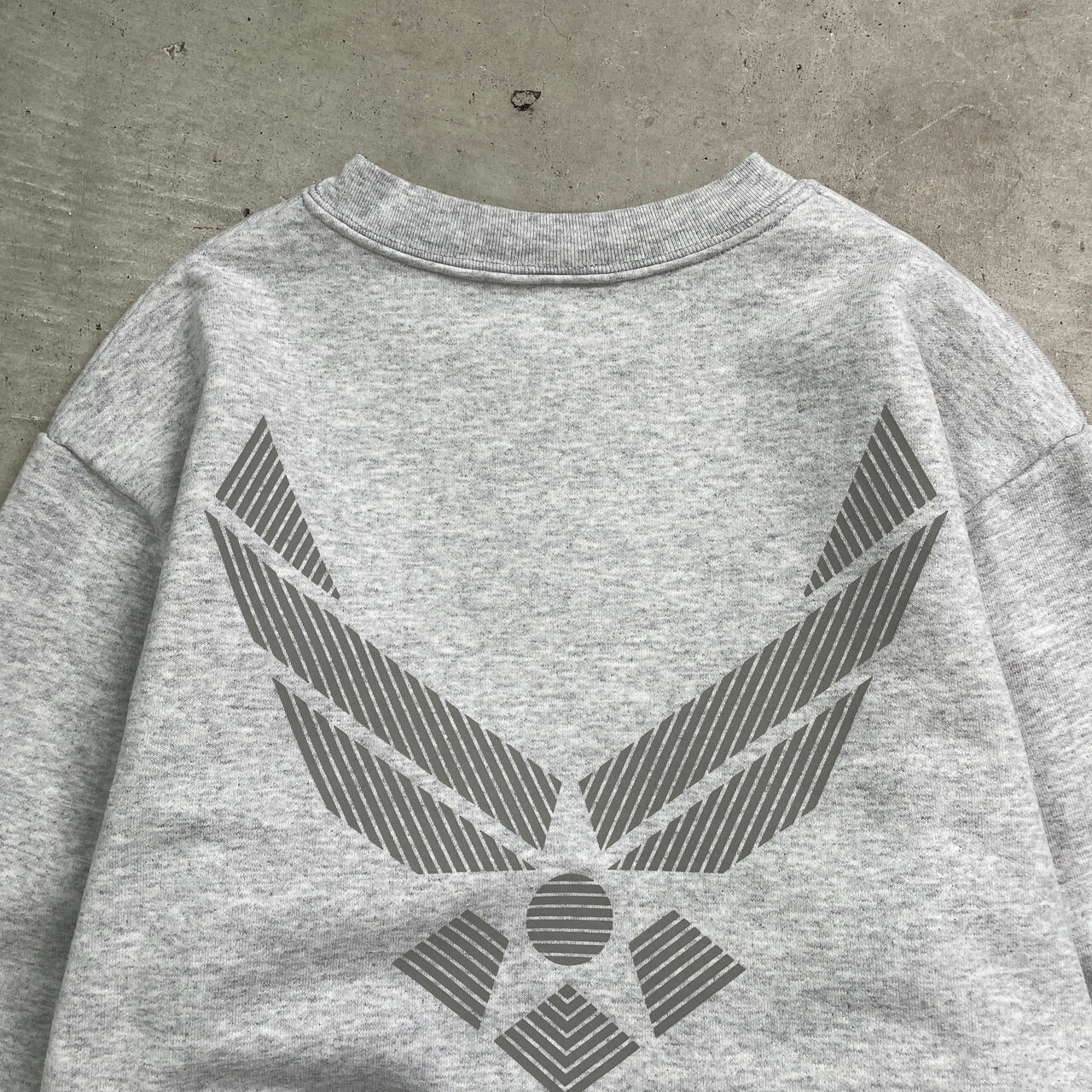 90年代 USA製 U.S.AIR FORCE ミリタリー リフレクタースウェットシャツ 