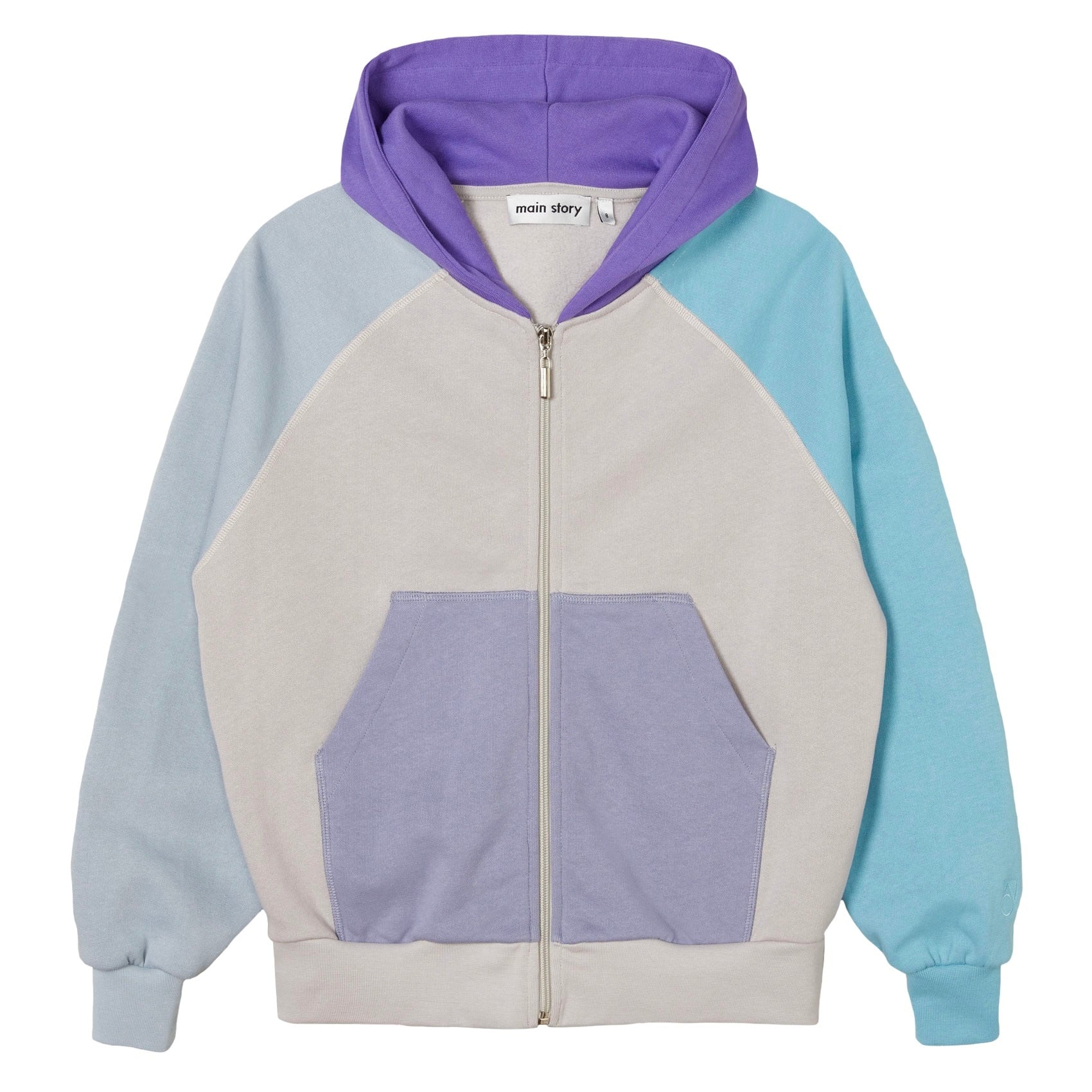 《main story 2022AW》Zipped Hoodie / Colorblock Cloud | cirkel mote powered  by BASE