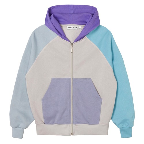 《main story 2022AW》Zipped Hoodie / Colorblock Cloud / 2Y