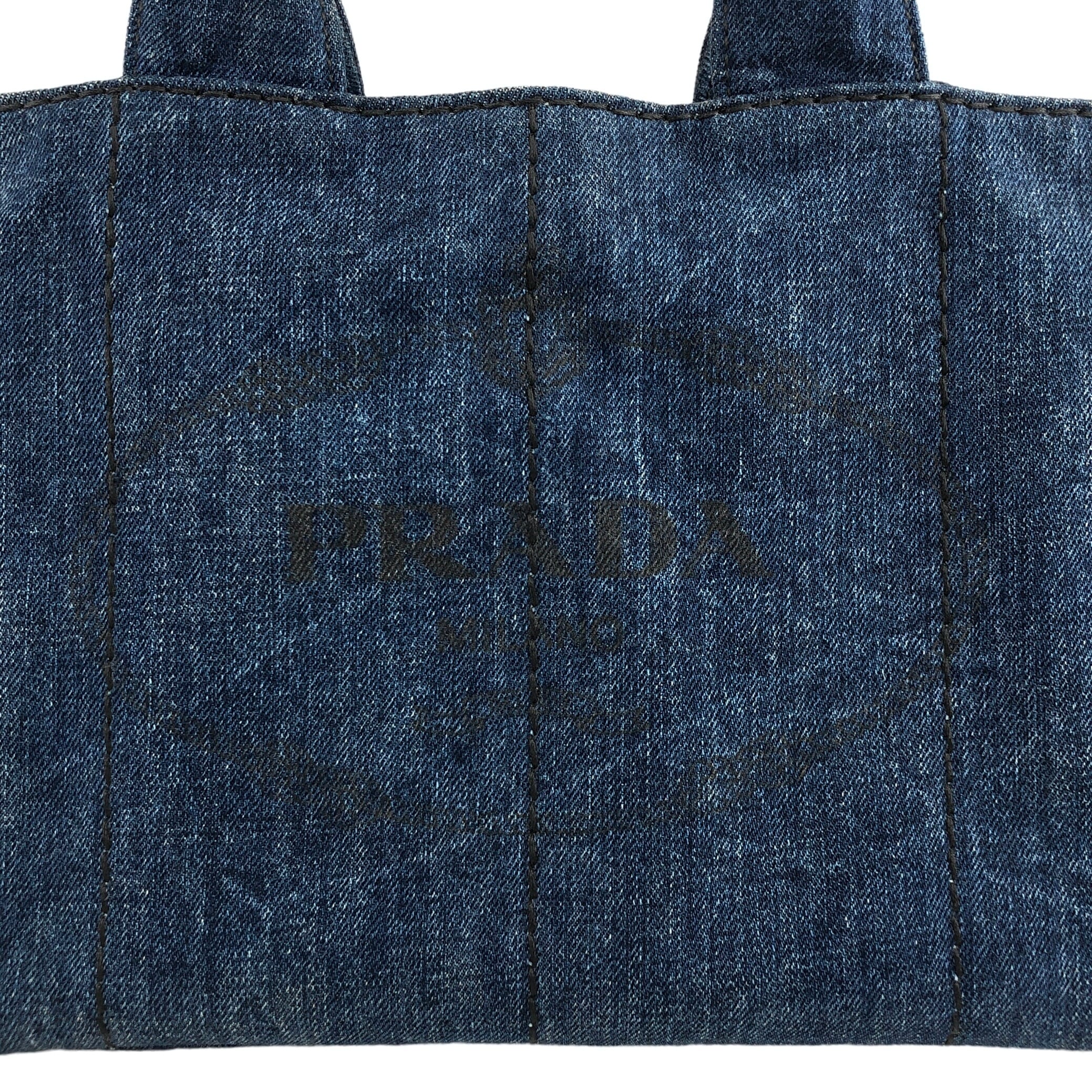 PRADA プラダ カナパ ハンドバッグ インディゴ ロゴ デニム vintage