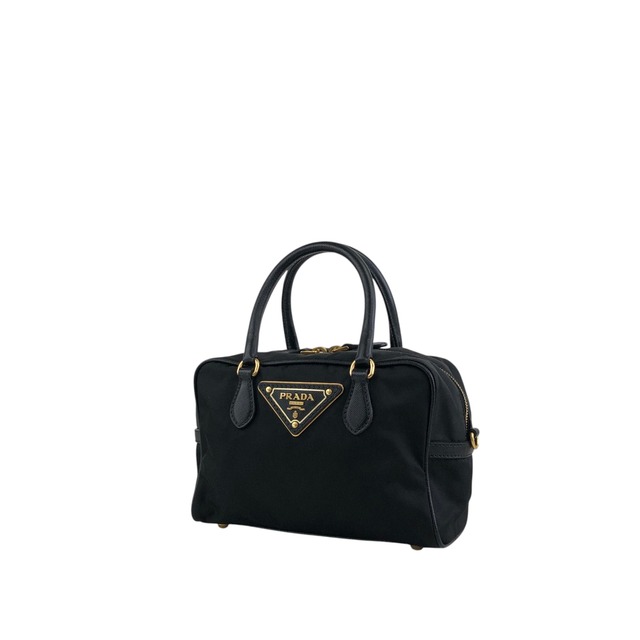 PRADA プラダ ショルダーバッグ ブラック サフィアーノ 2WAY ミニボストン vintage ヴィンテージ オールド 8z5ju7
