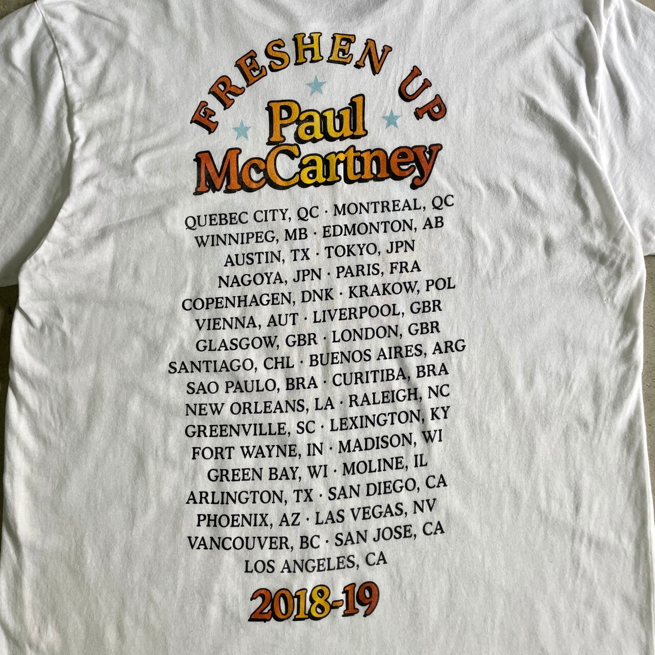 PAUL McCARTNEY ポールマッカートニー FRESHEN UP TOUR 2018-19 