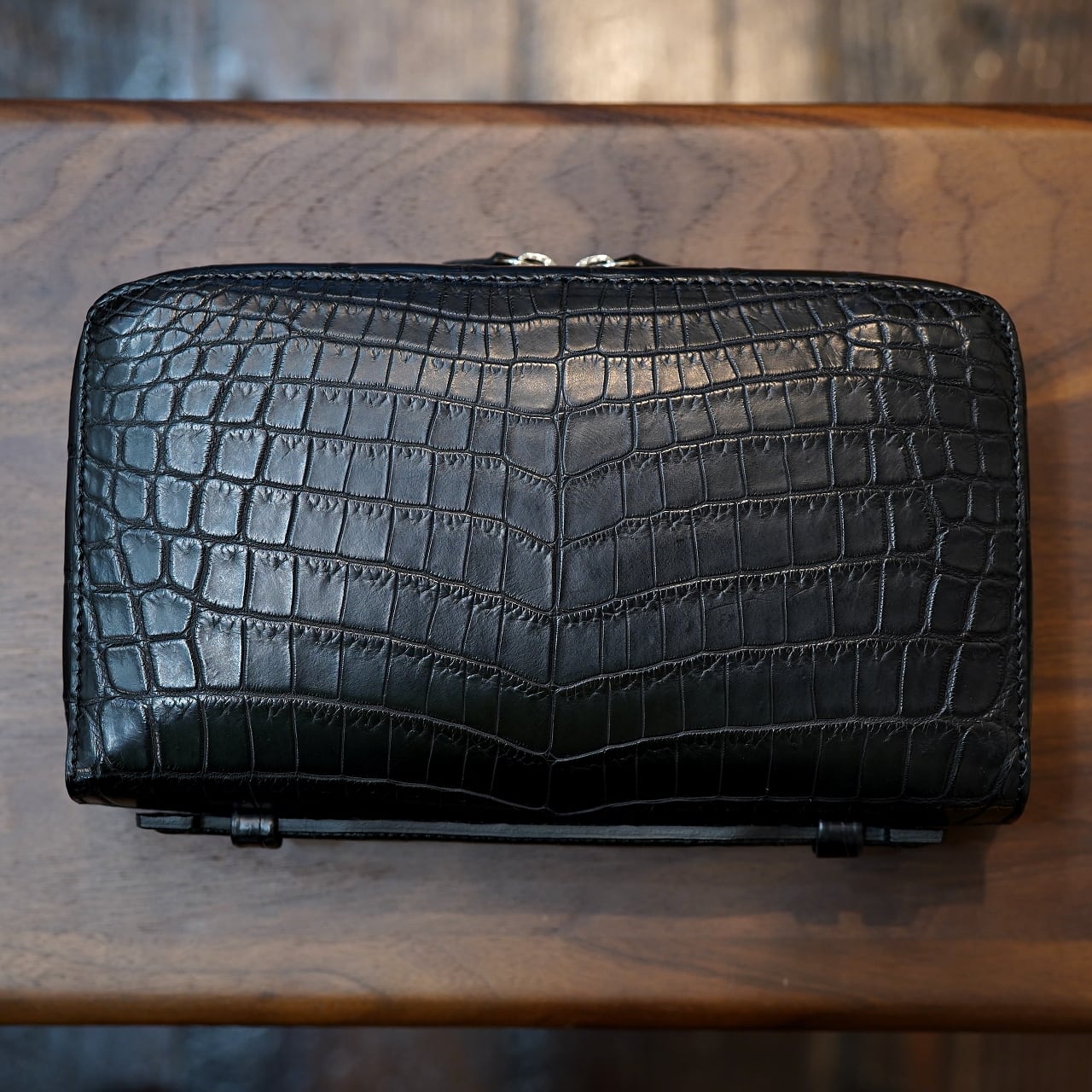 黒 クロコダイルポーチ 黒 クロコダイルポーチ
