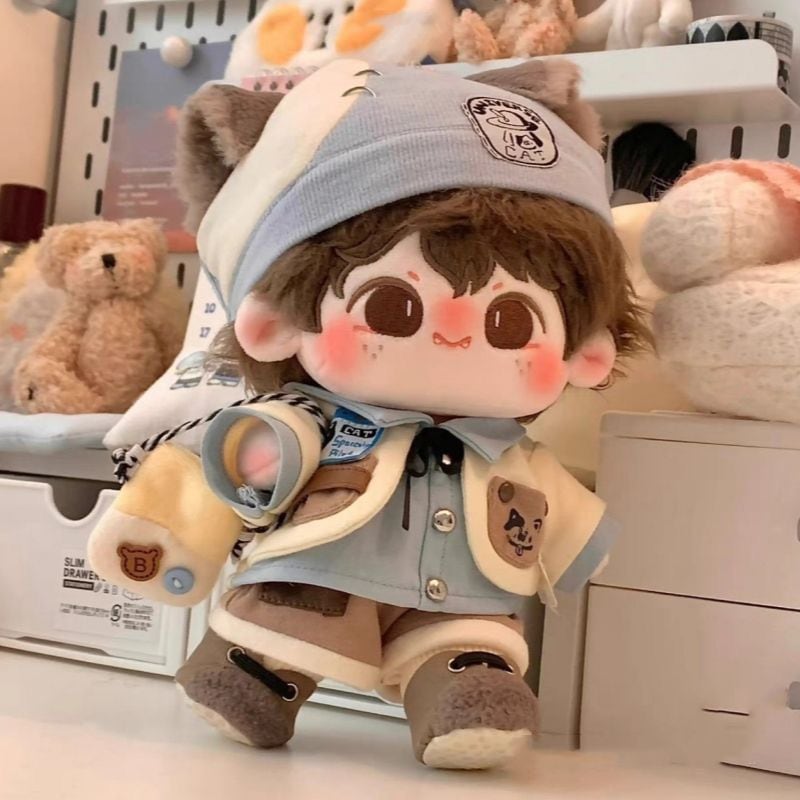 20cmぬいぐるみ用 トップス+パンツ+帽子+シューズ+バッグ カジュアル