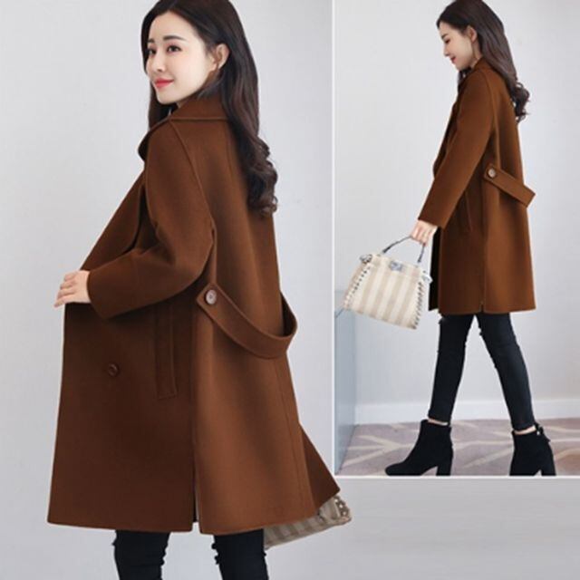 【予約販売】チェスターコート レディース Pコート ミディアム丈 秋冬 アウター 大人可愛い こなれ感 トレンド S/M/L/XL/2XL