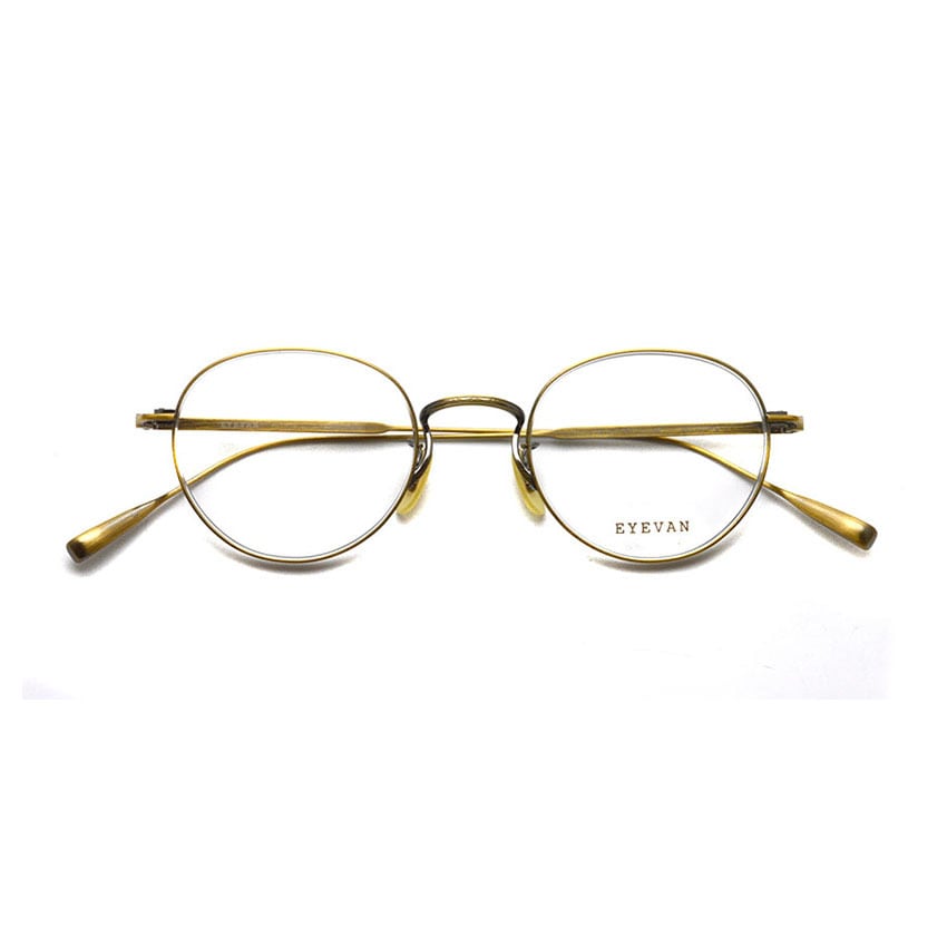 【極美品】EYEVAN アイヴァン Atlas アトラス　ラウンド　メガネ EYEVAN / ATLAS / AG アンティークゴールド ラウンド ボストンメタル