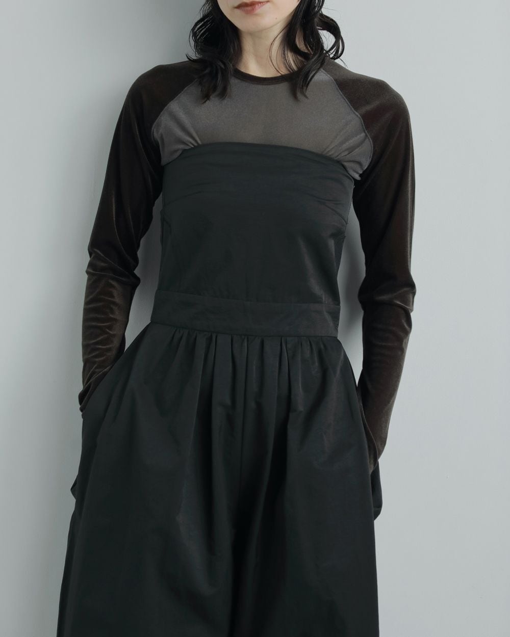 【新品！早い者勝ち】今だけ値下げ可アンヌークSheervelourTshirts anuke(アンヌーク) Sheervelour Baseball T-shirts | サウスオレンジ