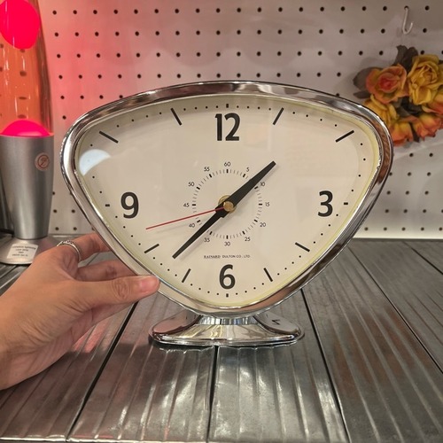 RAINARD CLOCK CHROME 　レイナード クロック　クロム　スタンドクロック　置き時計　寝室