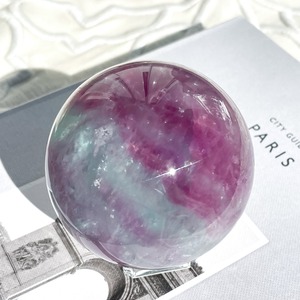 Watermelon Fluorite Sphere 2