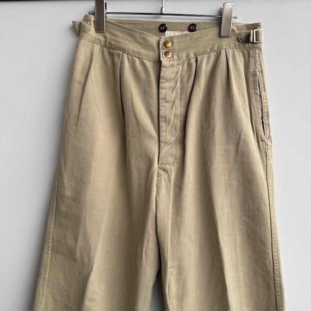 オーストラリア軍 Australian Army グルカパンツ 50s カーキドリル 2プリーツ ミリタリー ヴィンテージ古着 画像4