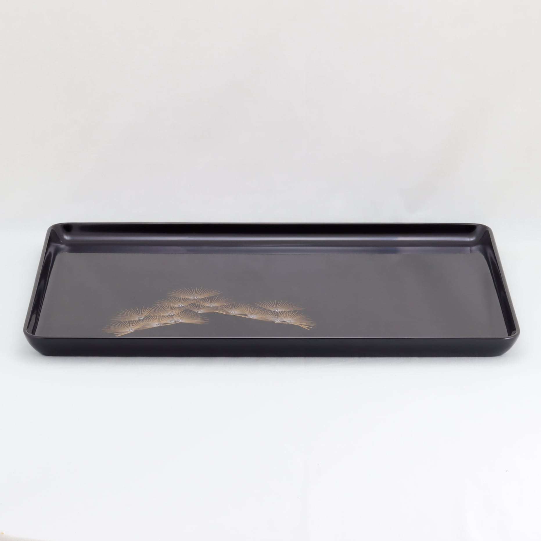 660-1 輪島塗／長手盆／尺6／扇松沈金 | 輪島塗 加藤漆器店 公式