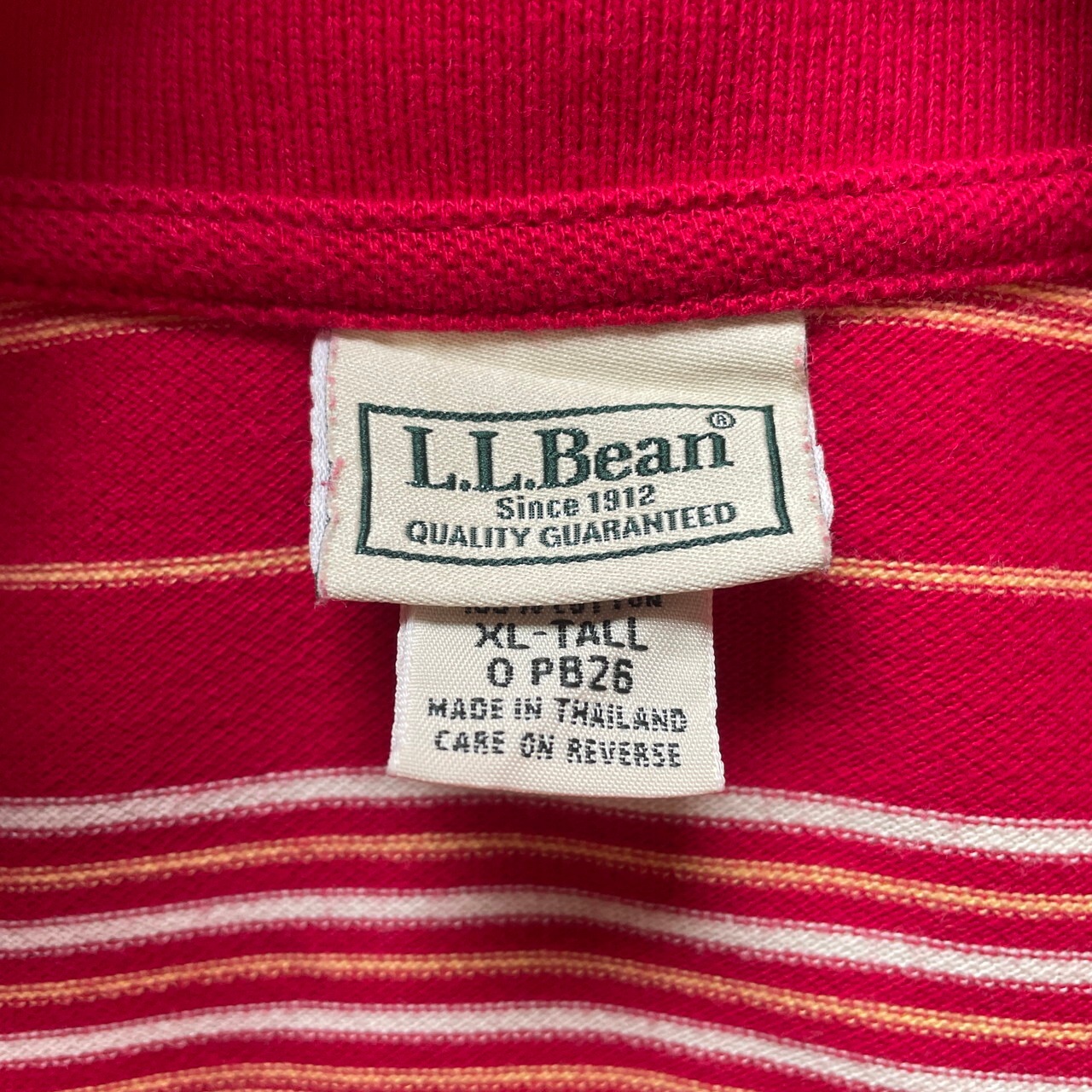 L.L.Bean エルエルビーン マルチボーダー ポロシャツ メンズXL 古着 