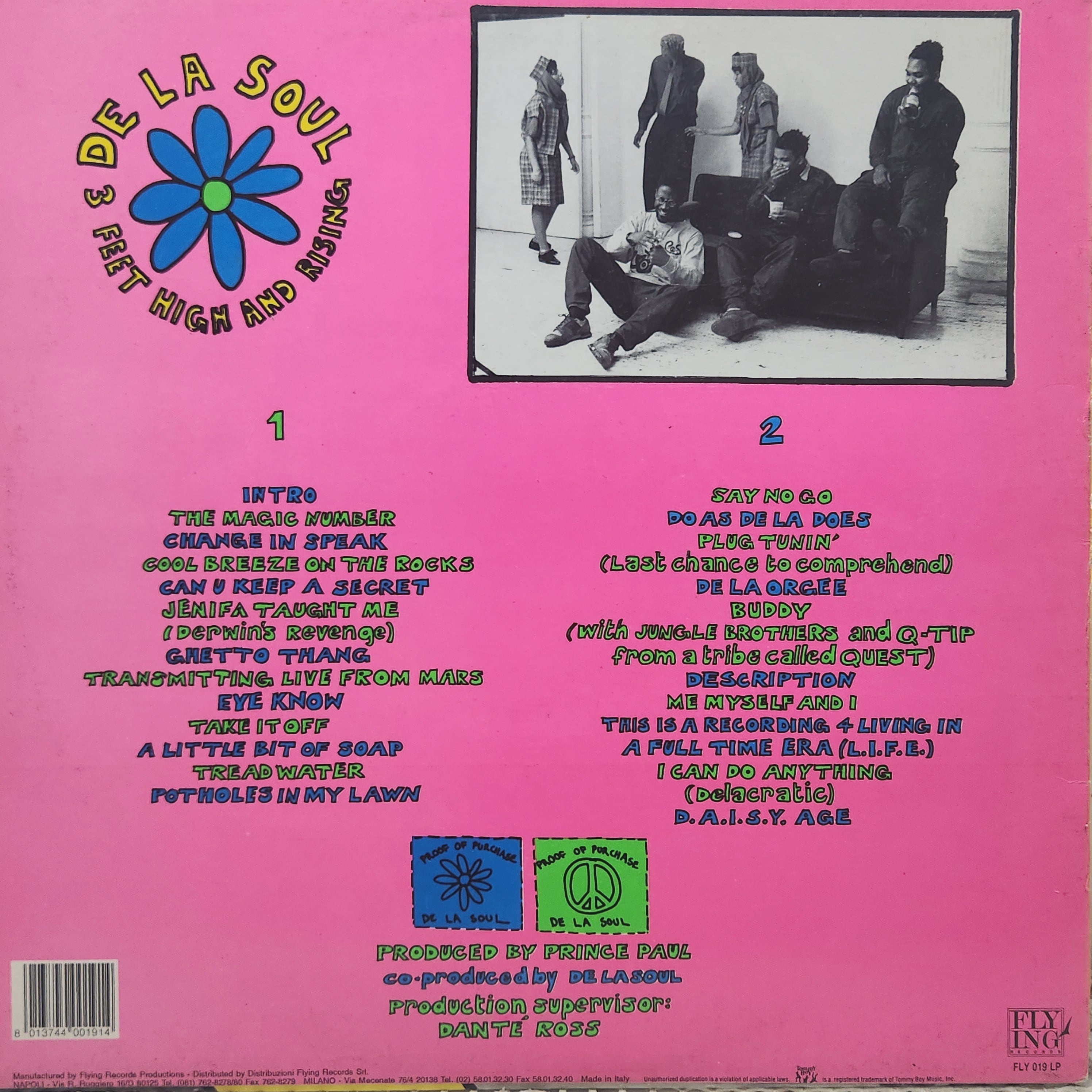 De La Soul / 3 Feet High And Rising [FLY 019 LP] - 画像2