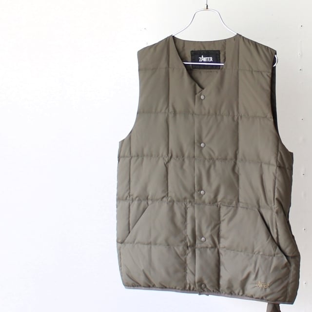 ZANTER JAPAN インナーダウンベスト RE DOWN INNER VEST （Khaki） | C