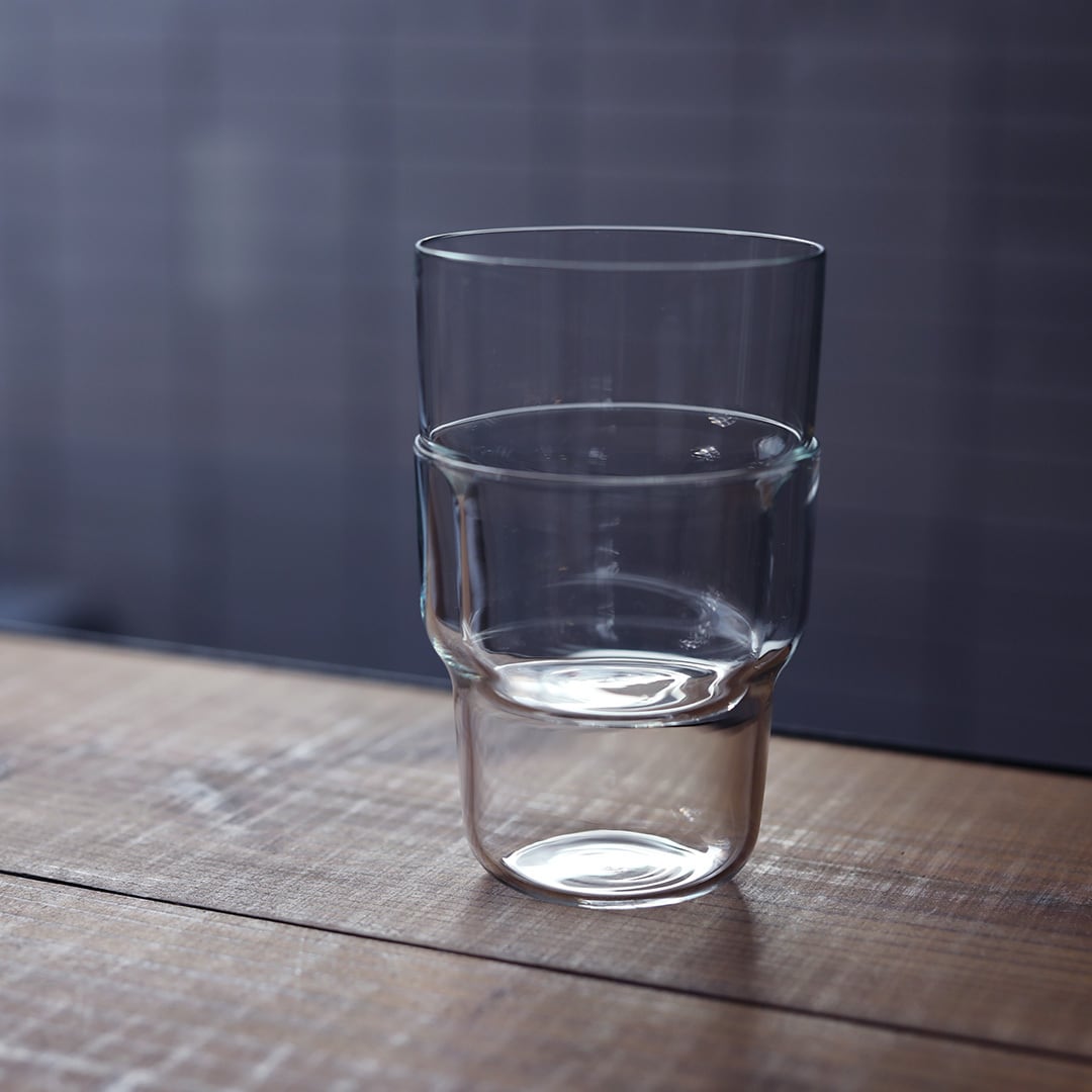 ガラス工芸品B TG glass (ティージーガラス) Glass cup curved (耐熱ガラス