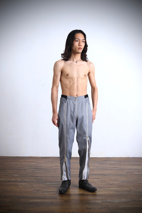 Zip Denim Side RibPants