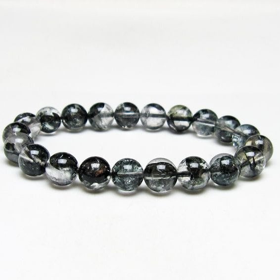 ブラックエレスチャルクォーツ ブレスレット 10mm 一点物 メール便可 111-53832