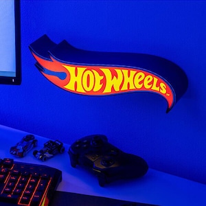 ⚡️アメリカンなムードにしたい方は◎⚡️【 Hot Wheels ( ホットウィール ) 】HOT WHEELS LOGO LIGHT / ロゴライト / ムードランプ〚アメリカン雑貨 アメトイ〛