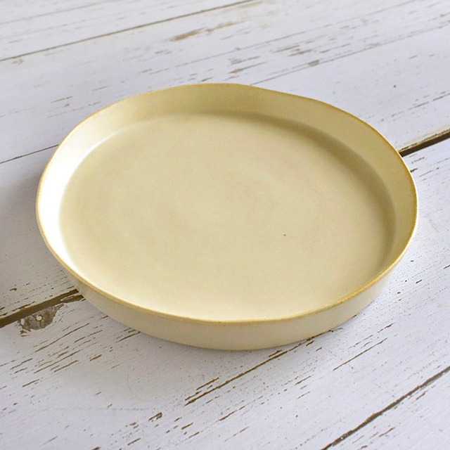 10107　TOJIKITONYA　JWシリーズ　丸24cmプレート：ベージュ