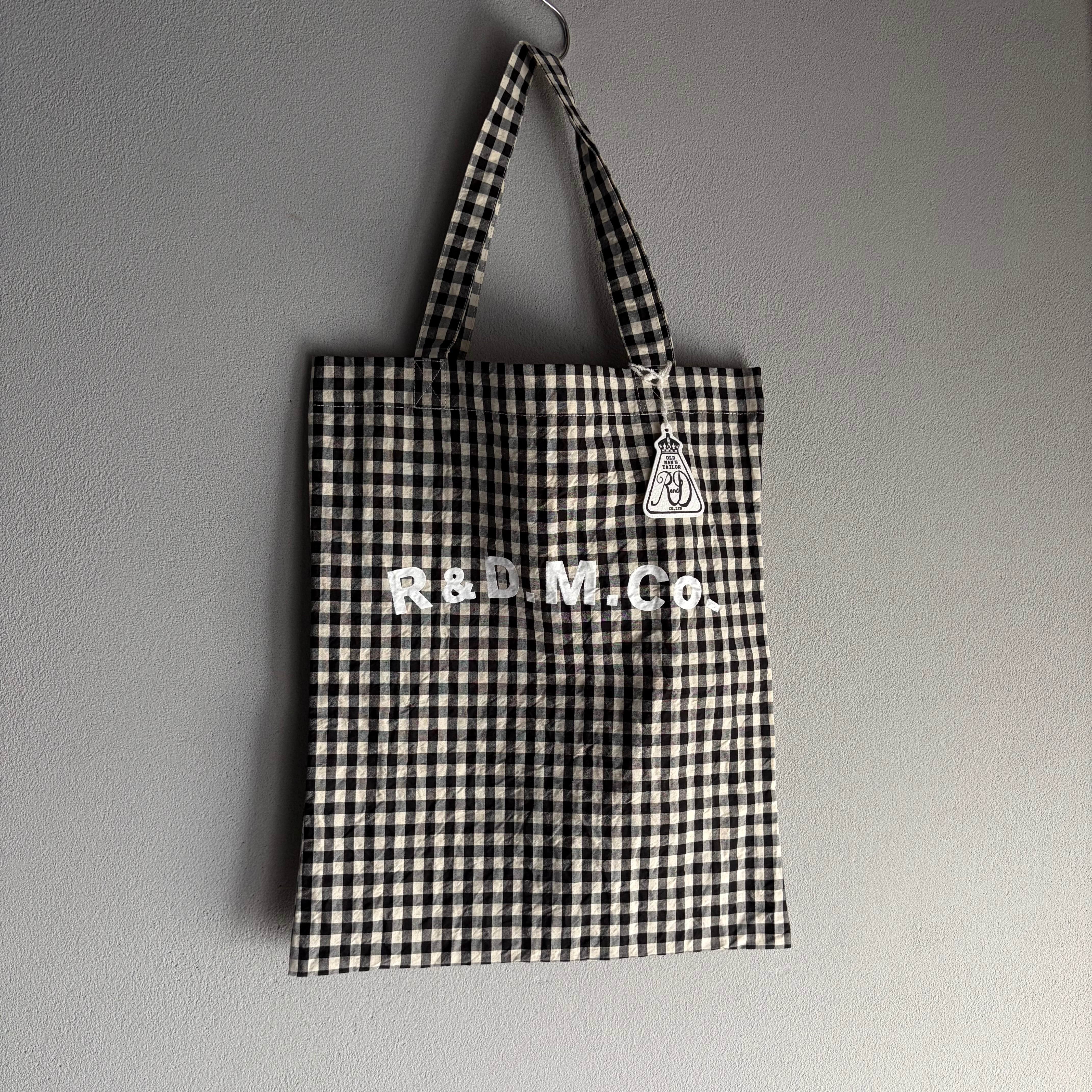 R&D.M.Co-/OLDMAN'S TAILOR オールドマンズテーラー BAG / ギンガムチェックトートバック #8068 BLACK