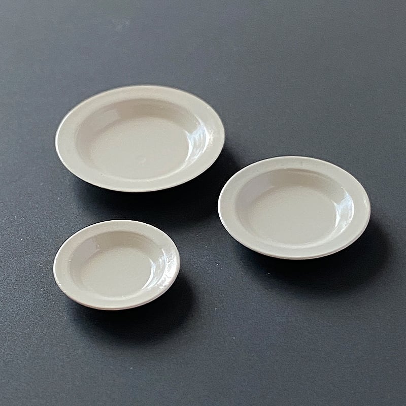 ミニチュア 1/12用 食器 | ラウンドプレート No.002（丸皿・深皿） | 3