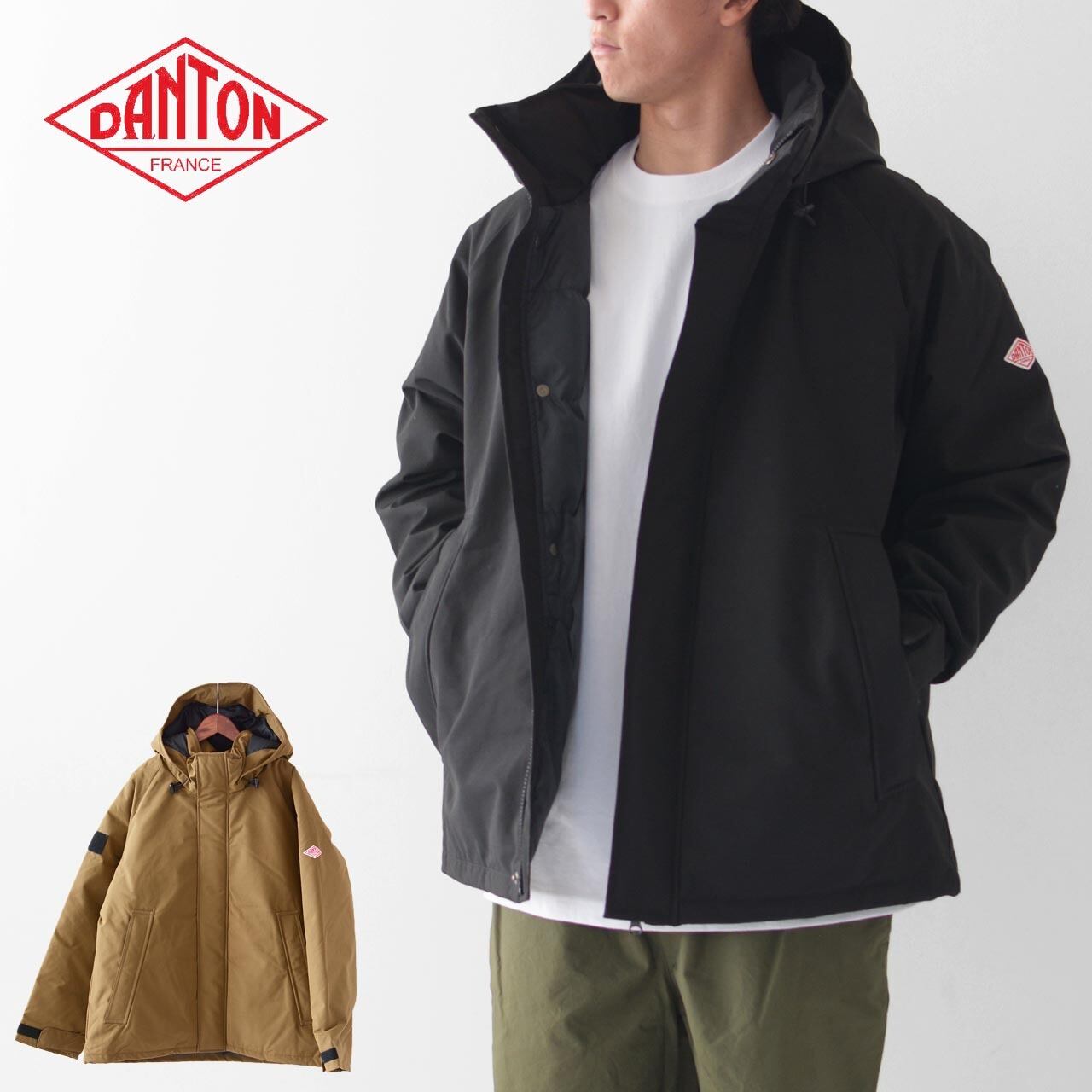 DANTON [ダントン] M DOWN ARMY HOODED JACKET [DT-A0030LAS] ダウン