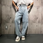 ハイウエストデニムカーゴパンツ