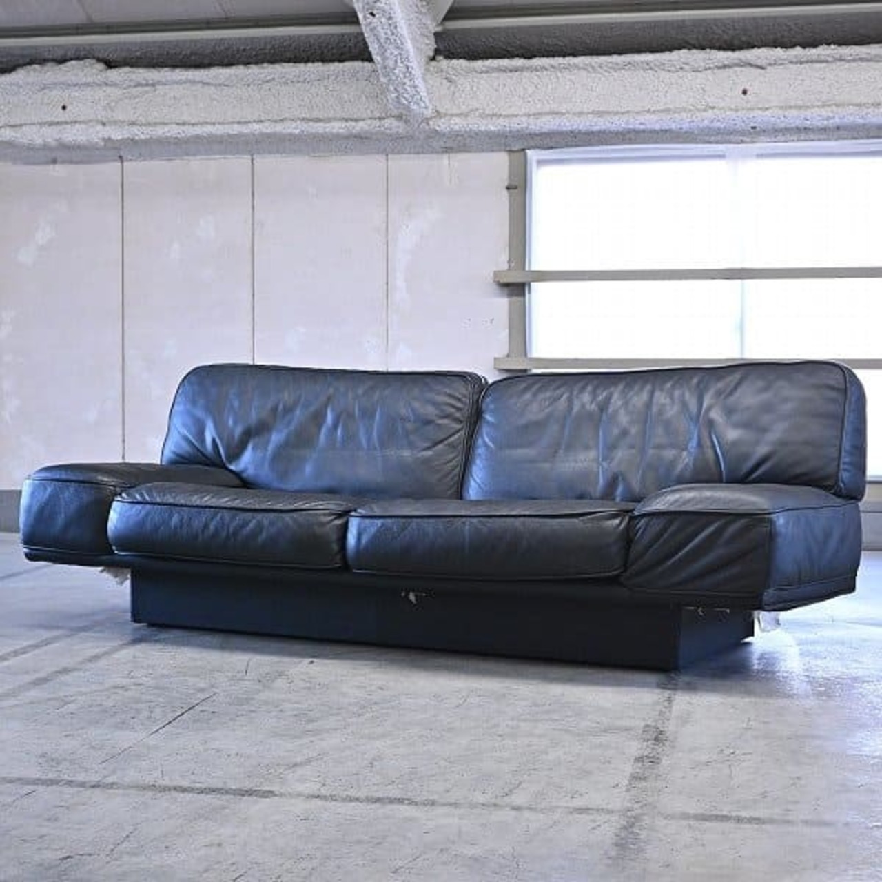 最高級 イタリア製 arketipo/アルケティポ 本革 ワイドソファ トリプルソファ アームソファ モダン【中古家具/中古インテリア/USED家具ユーズド家具/リサイクル】