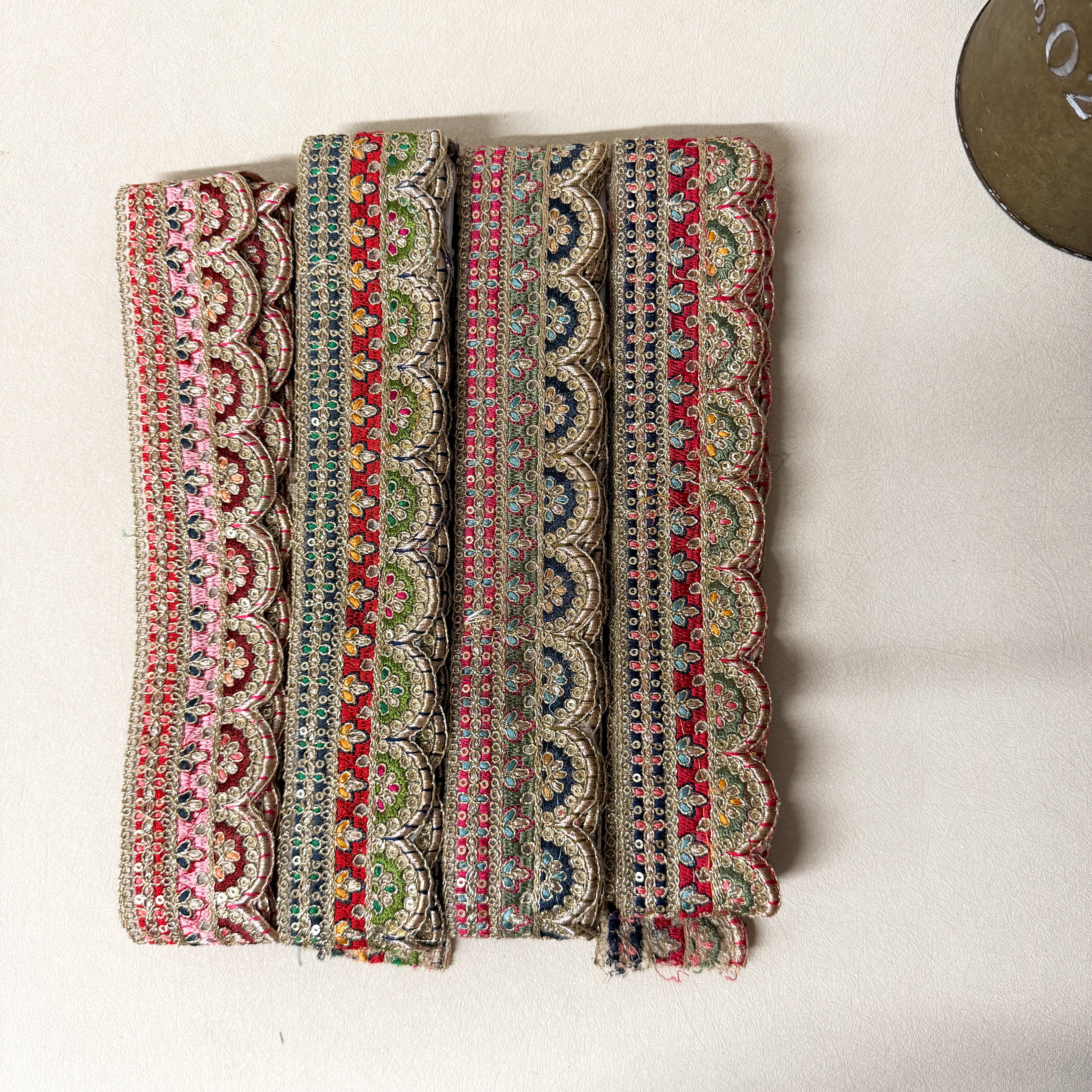 original cotton刺繍生地（ギンガムチェック・ミニハート刺繍） 3色