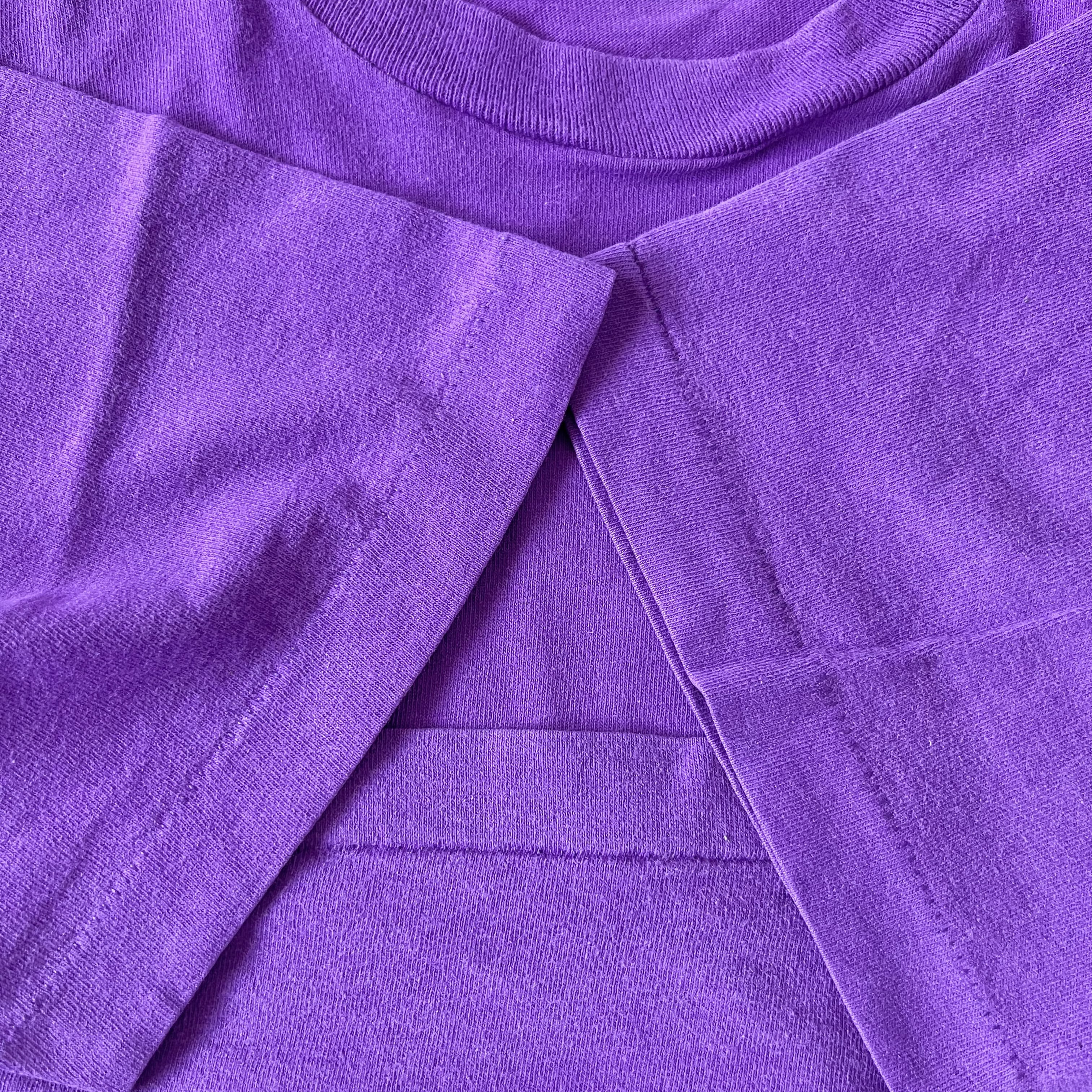 90s “FRUIT OF THE ROOM” XL size made in usa purple color plain Tee