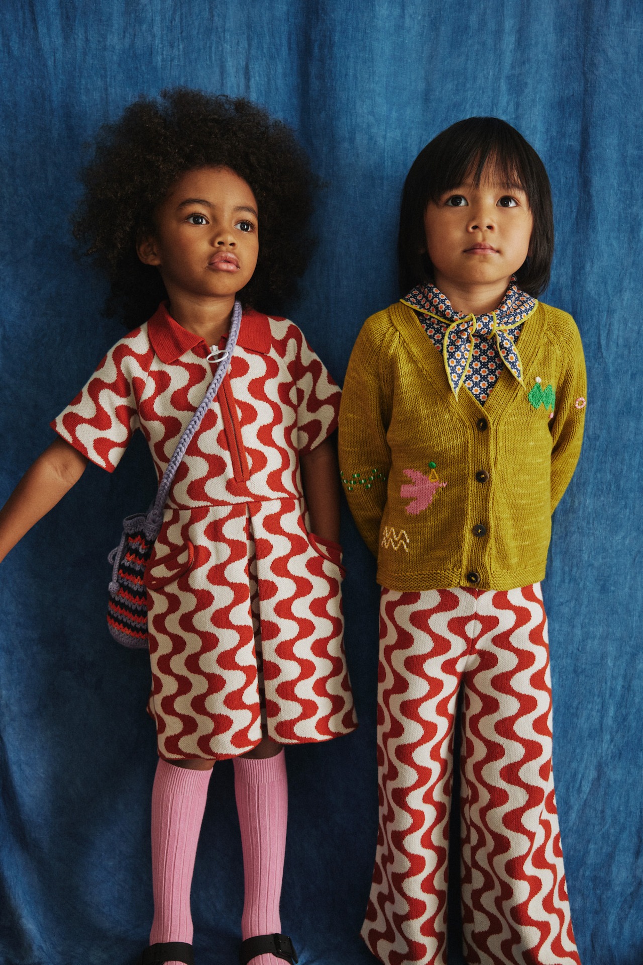 Misha & Puff 24SS 〉 Scout Tee - Moonlight Flower Dot | 世界の子供 